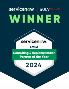 SOLVVision ist Gewinner des ServiceNow Partner awards für Consulting & Implementation Partner of the year 2024 für die EMEA-Region